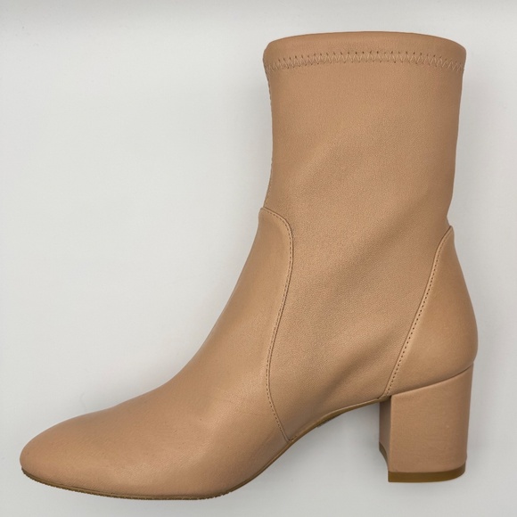 NWT Stuart Weitzman Yuliana 60 Nappa Leather Heeled Boots Adobe Beige Size 6.5 - Picture 13 of 16